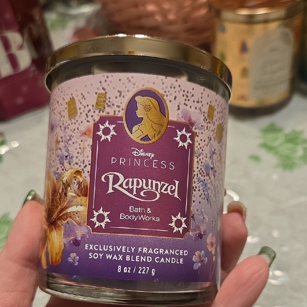 Nwt Disney Rapunzel Bath & Body Works Purple Soy Wax Candle